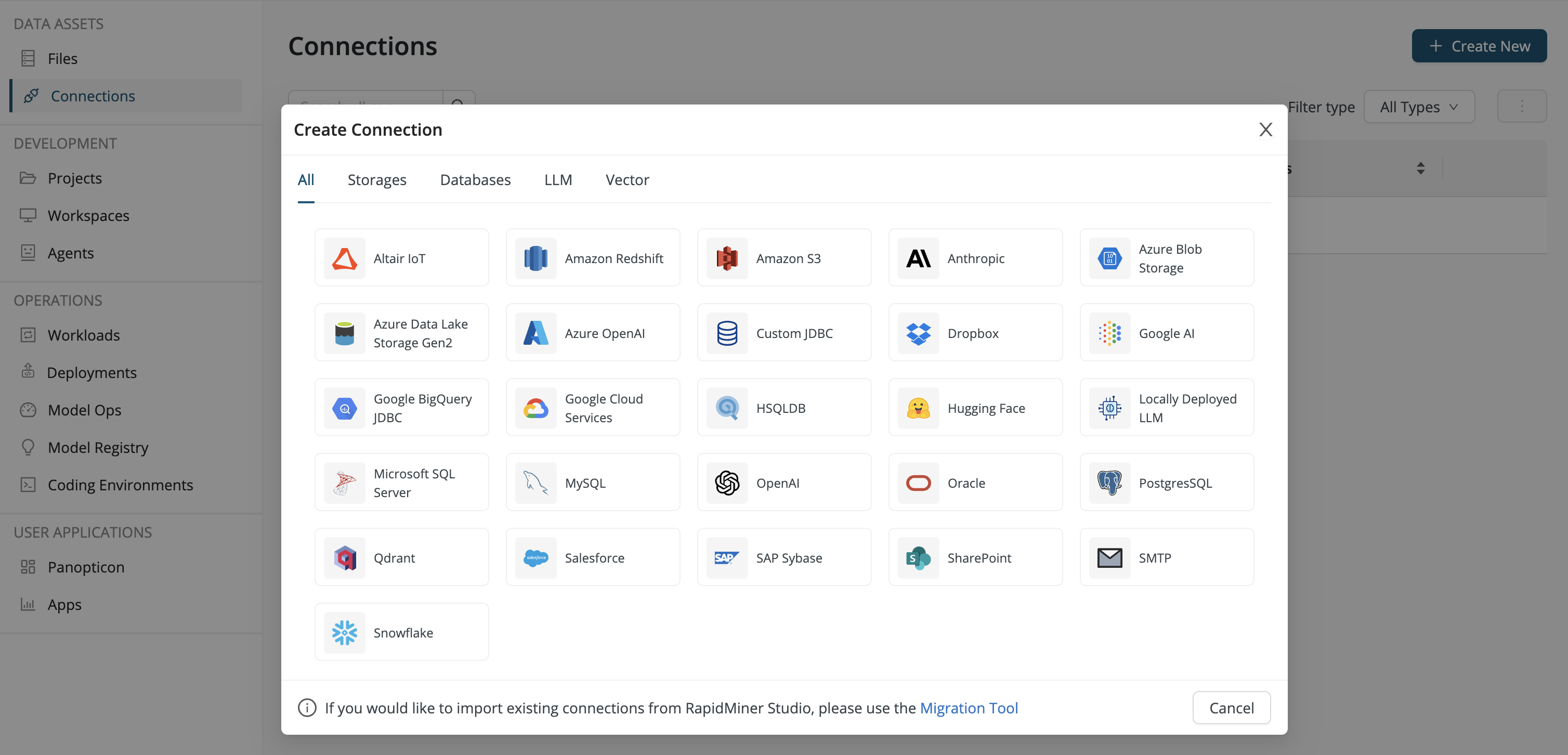 Add connection dialog
