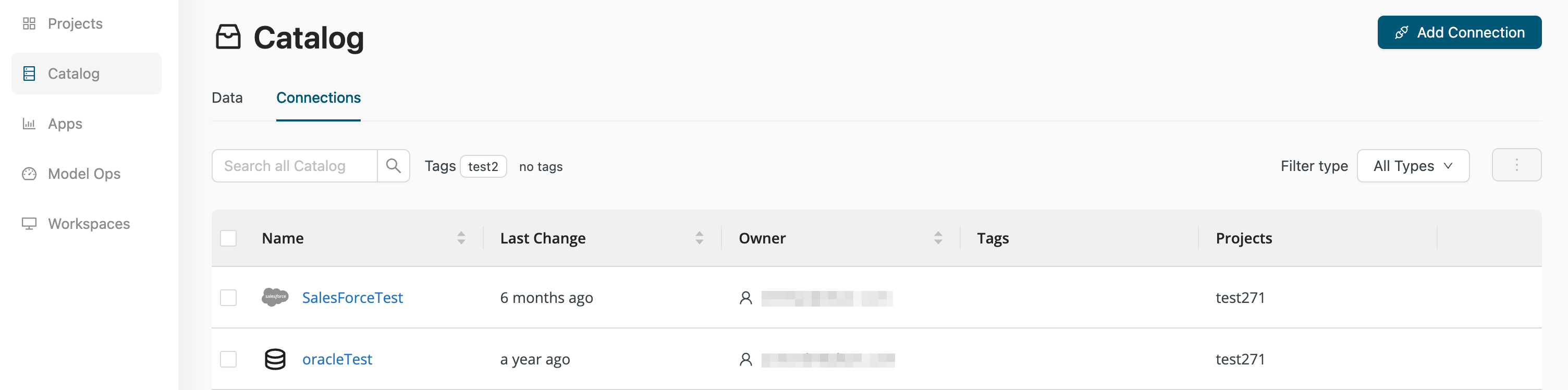 Add connection from project