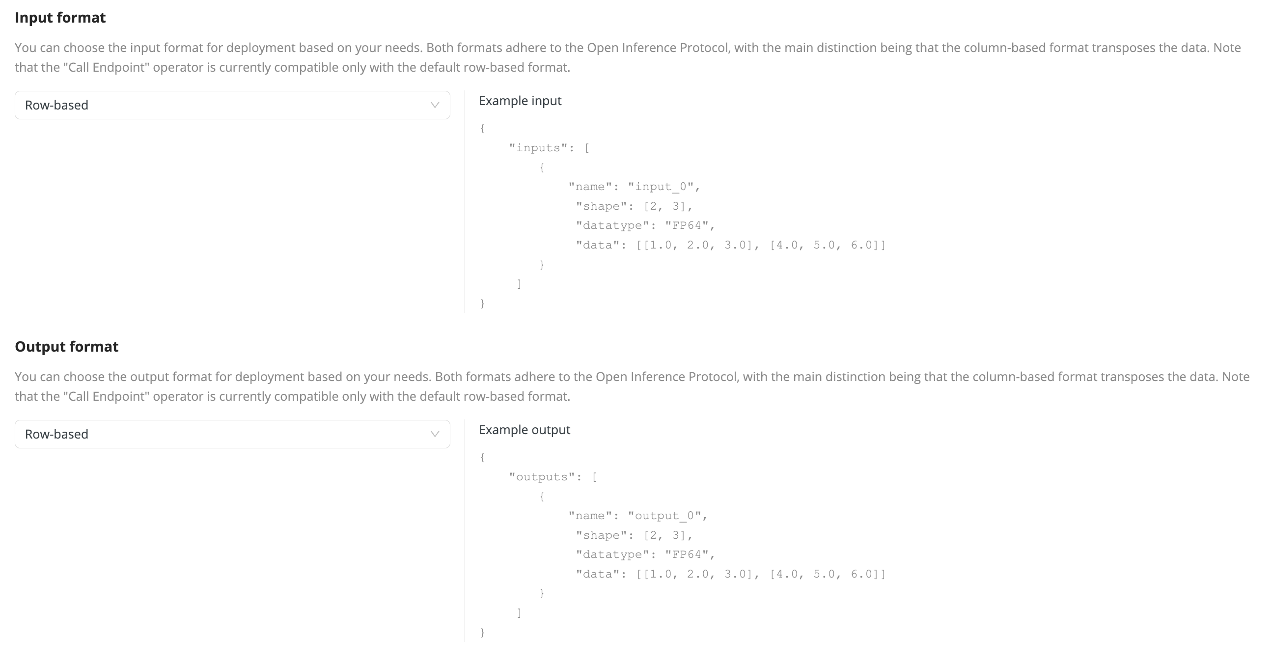 Input format and output format