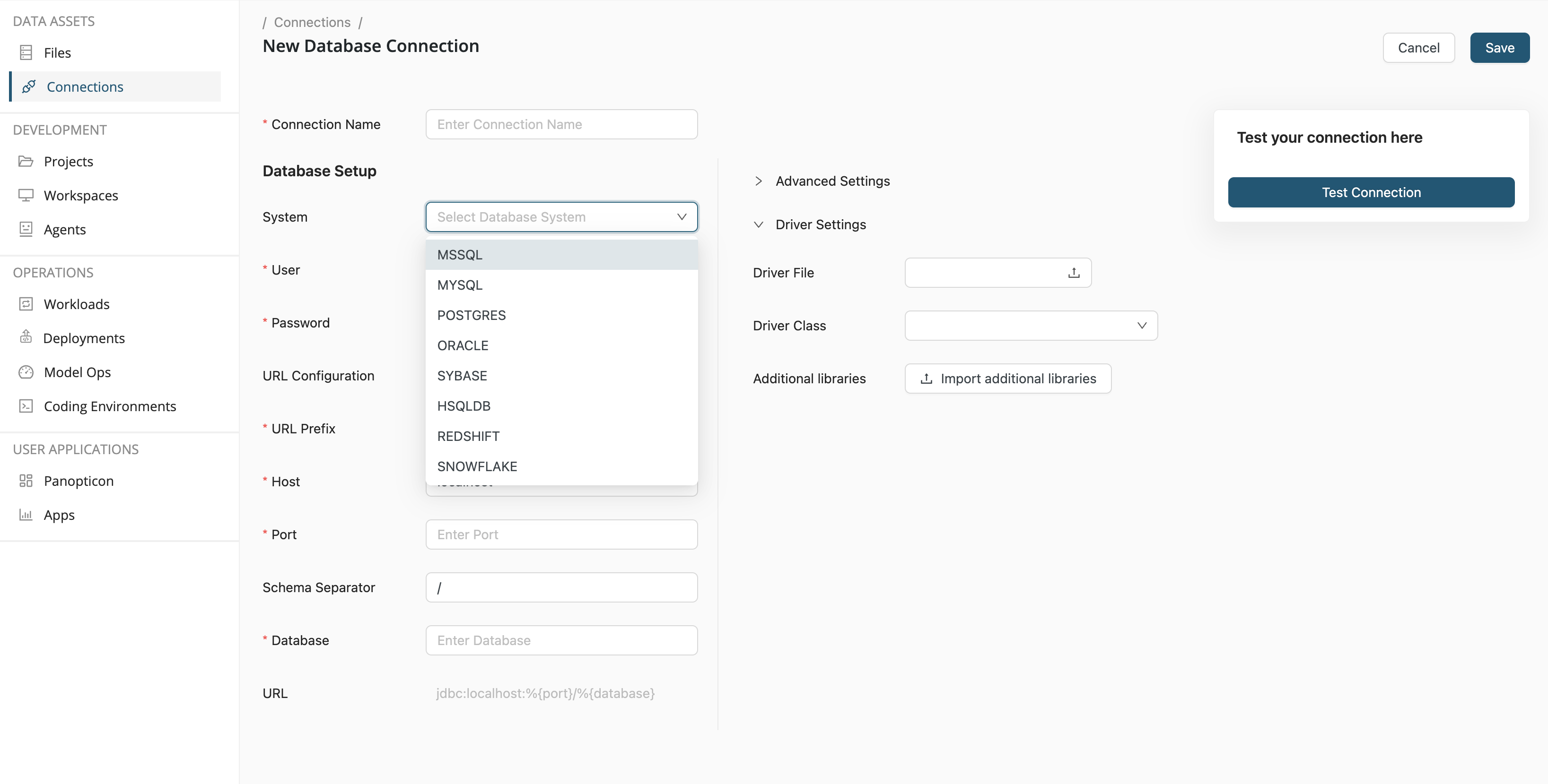New database connection
