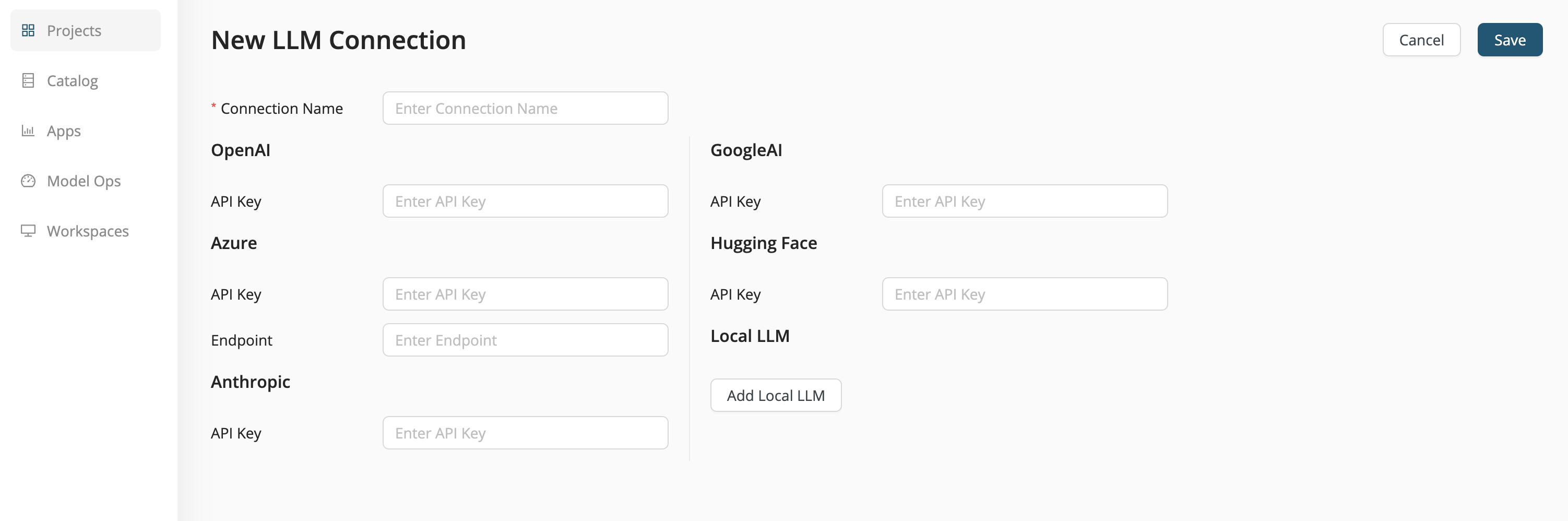 New LLM connection