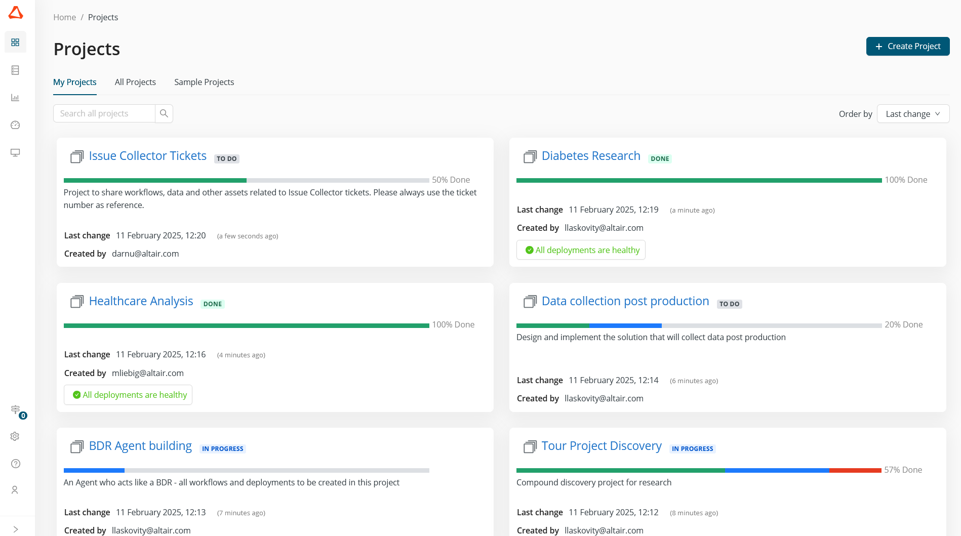 Projects overview with Atlassian
