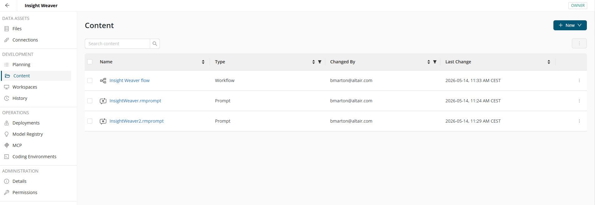 Prompt object in Content
