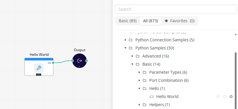 Python SDK extension operators visible in Workflow Studio