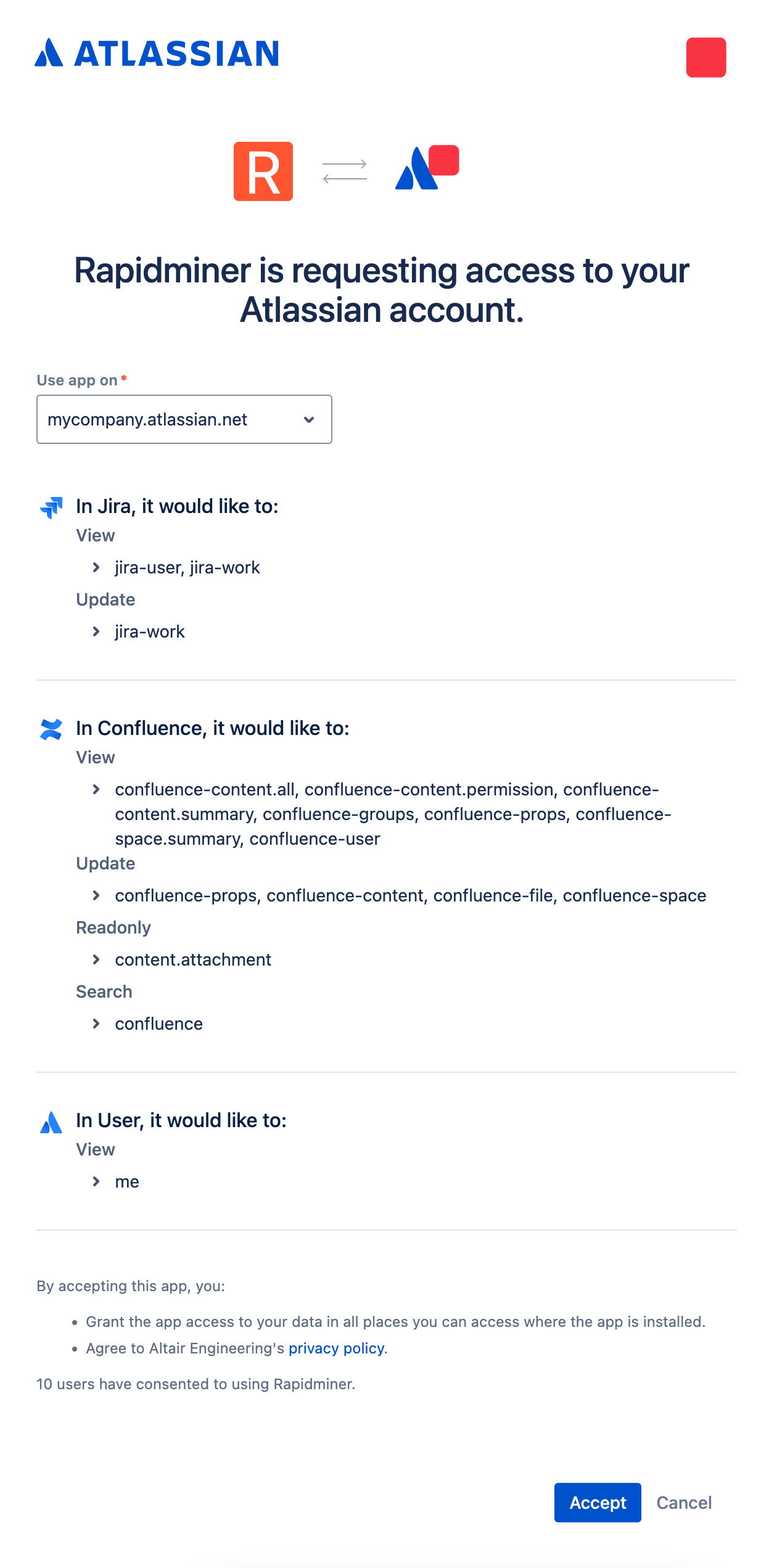 Request access to Atlassian