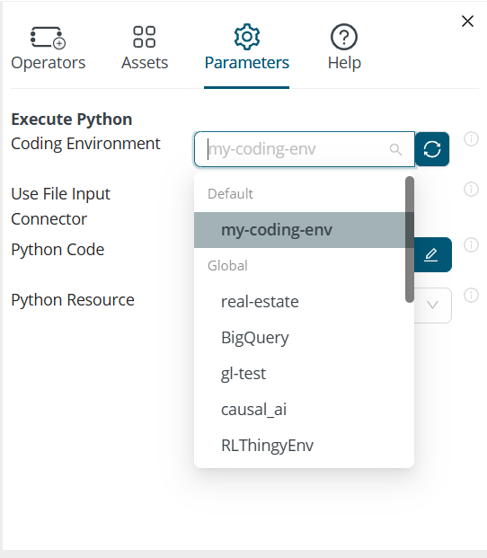Select coding environment
