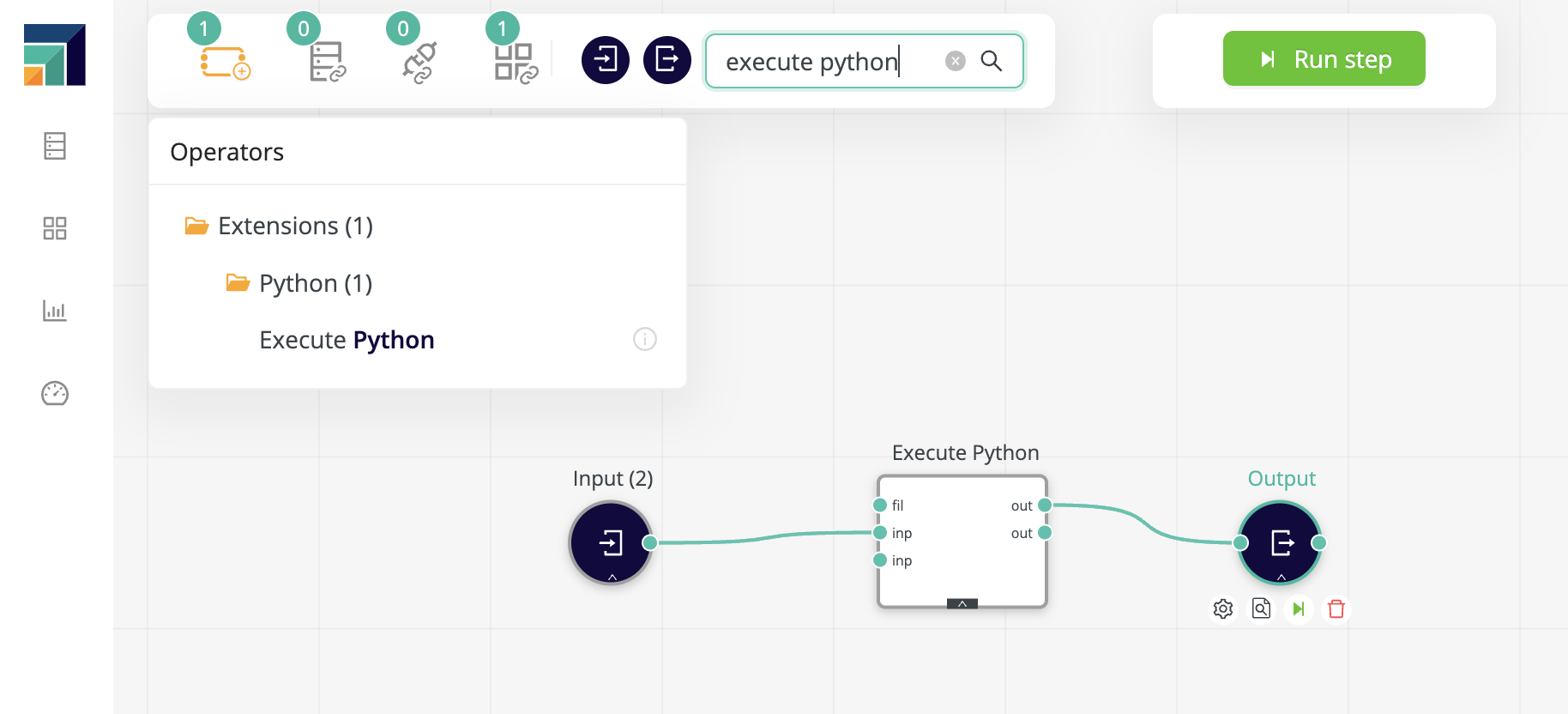 Workflow execute python